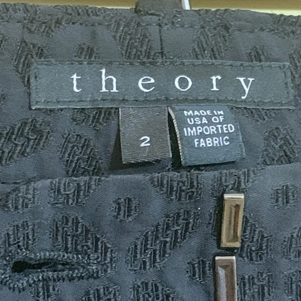 Theory | Black Marsienna Tori Black Jacquard Embroidery Tailored trousers Pants